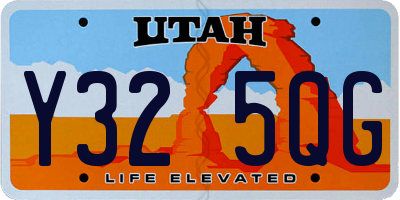 UT license plate Y325QG