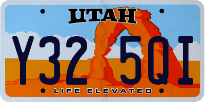 UT license plate Y325QI