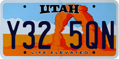 UT license plate Y325QN