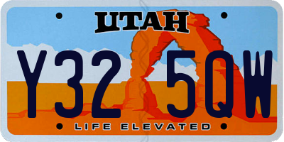 UT license plate Y325QW