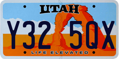 UT license plate Y325QX