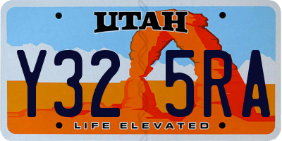 UT license plate Y325RA