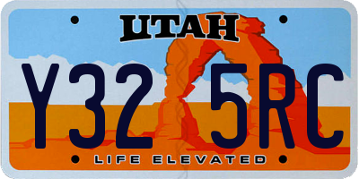 UT license plate Y325RC