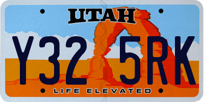 UT license plate Y325RK