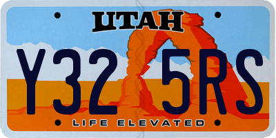 UT license plate Y325RS