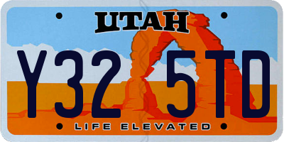 UT license plate Y325TD