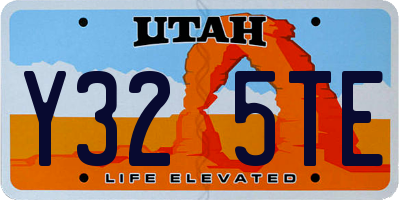 UT license plate Y325TE