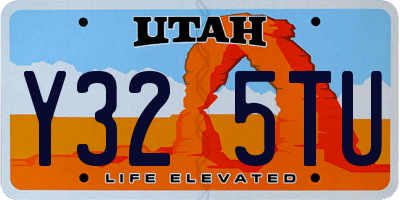 UT license plate Y325TU