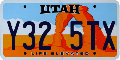 UT license plate Y325TX