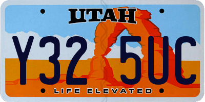 UT license plate Y325UC