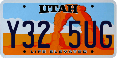 UT license plate Y325UG