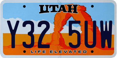 UT license plate Y325UW