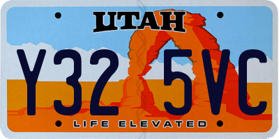 UT license plate Y325VC