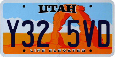UT license plate Y325VD