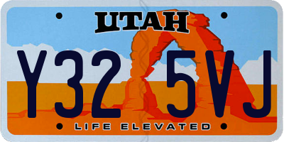 UT license plate Y325VJ