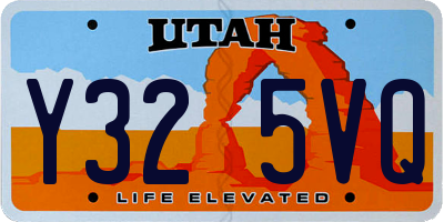 UT license plate Y325VQ