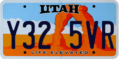 UT license plate Y325VR
