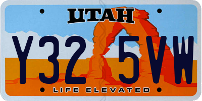 UT license plate Y325VW
