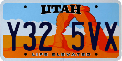UT license plate Y325VX