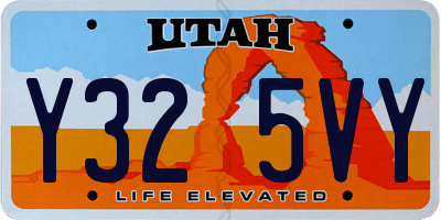 UT license plate Y325VY
