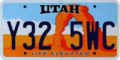 UT license plate Y325WC
