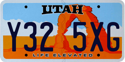 UT license plate Y325XG