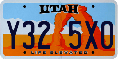 UT license plate Y325XO