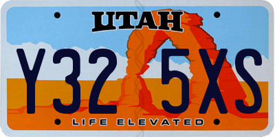 UT license plate Y325XS