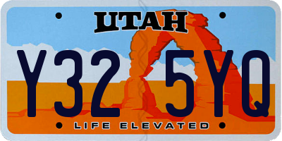 UT license plate Y325YQ