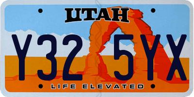UT license plate Y325YX
