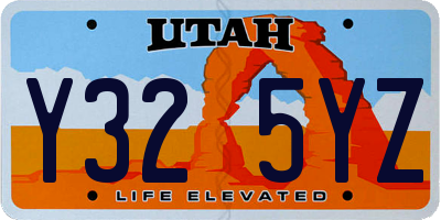 UT license plate Y325YZ