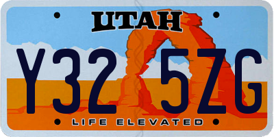 UT license plate Y325ZG