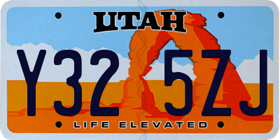UT license plate Y325ZJ