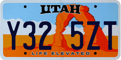 UT license plate Y325ZT