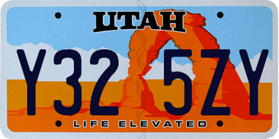 UT license plate Y325ZY