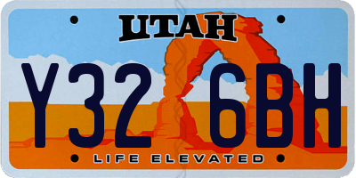 UT license plate Y326BH