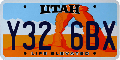 UT license plate Y326BX