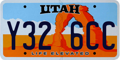 UT license plate Y326CC