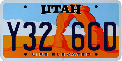 UT license plate Y326CD