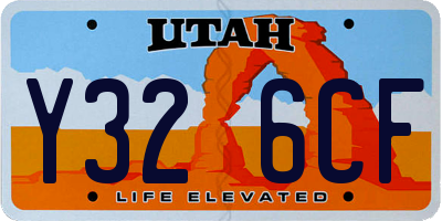 UT license plate Y326CF