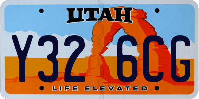UT license plate Y326CG
