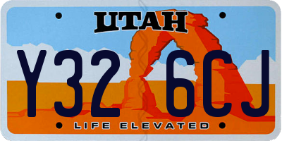 UT license plate Y326CJ