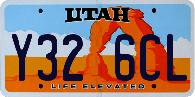 UT license plate Y326CL