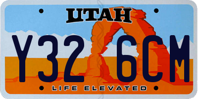 UT license plate Y326CM