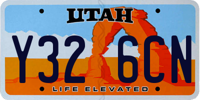 UT license plate Y326CN