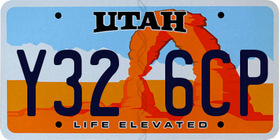 UT license plate Y326CP