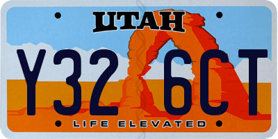 UT license plate Y326CT