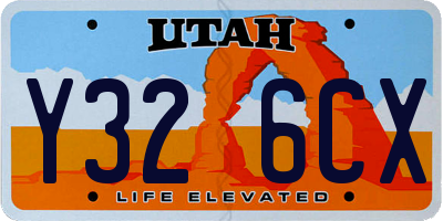UT license plate Y326CX