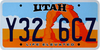 UT license plate Y326CZ