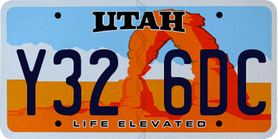 UT license plate Y326DC